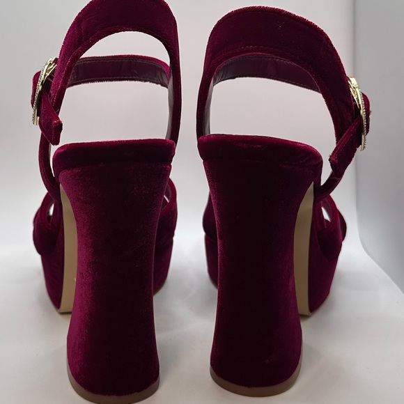Vince Camuto Burgundy Velvet Heels - Picture 8 of 10